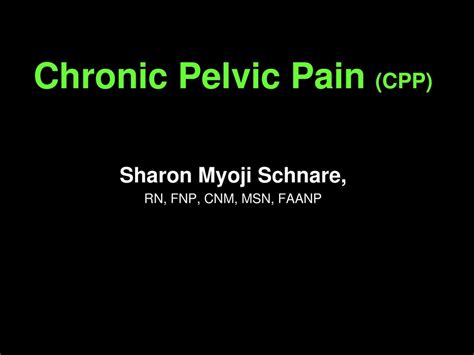 Chronic Pelvic Pain Cpp Ppt Download