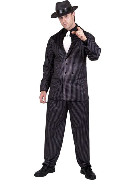 Sale Adult 1920s Gangster Suit Mens 20s Fancy Dress Costume Stag Party
