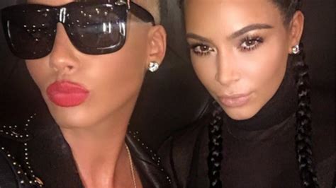 kim kardashian shares a selfie with amber rose