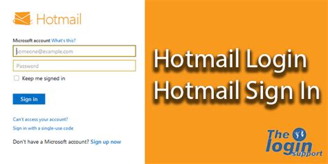 Hotmail Login Home Page Hotmail Sign In