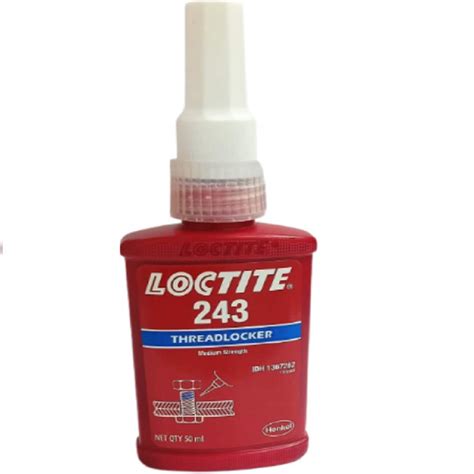 Loctite 243 50 Ml Adhésif Threadlock Acrylique Bouteille Bleu 50