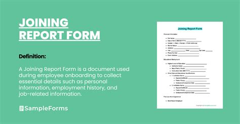 Free Joining Report Form Samples Pdf Ms Word Google Docs
