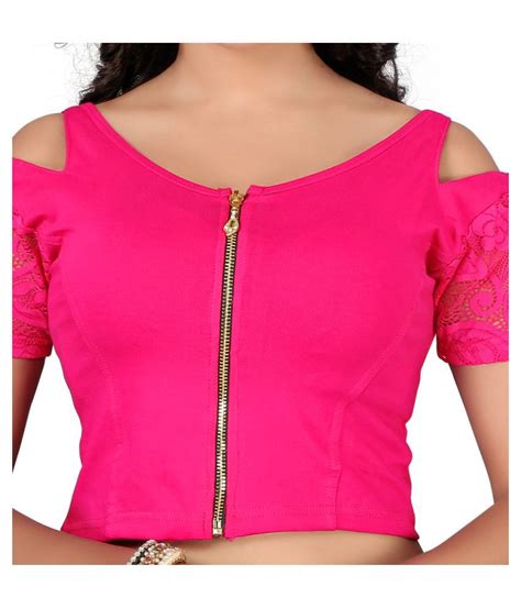 Fressia Fabrics Pink Cotton Blouses Buy Fressia Fabrics Pink Cotton Blouses Online At Low