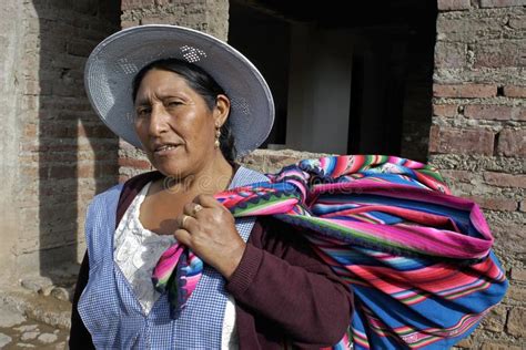 Portrait Of Bolivian Woman In Traditional Dress Editorial Image Image