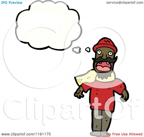 Cartoon Of A Black Man Thinking Royalty Free Vector Illustration By Lineartestpilot 1191170