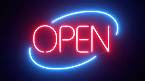 Round Neon Open Sign Youtube