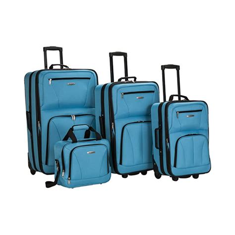 4 Piece Rockland Journey Softside Upright Luggage Set Pzdeals