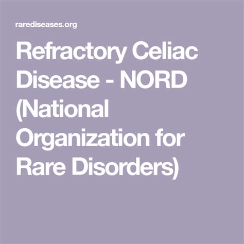 Refractory Celiac Disease Nord National Organization For Rare