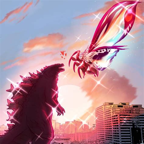 Godxilla X Mothra By Chico Robot On Deviantart Godzilla Wallpaper
