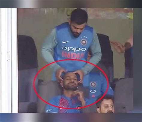 Virat Kohli Was Giving Head Massage To Shikhar Dhawan In 3rd T20 शेवटच्या टी 20 सामन्यात