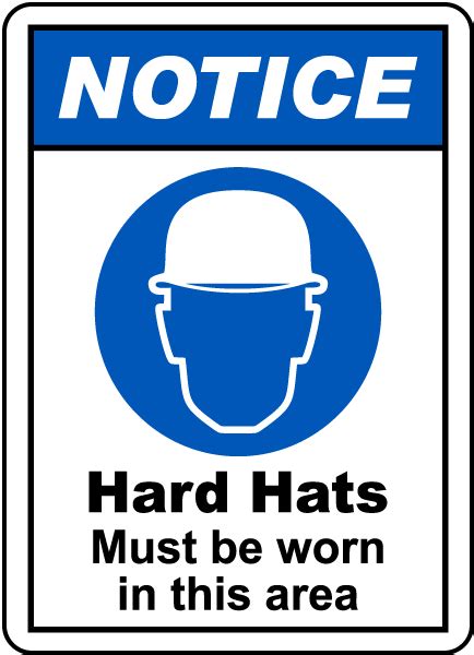 Hard Hats Must Be Worn In Area Sign G2409 By