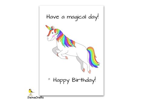 Unicorn Birthday Cards Unicorn Illustration Unicorn Printables