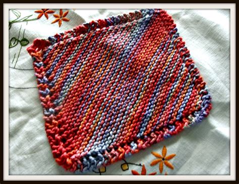 Knit Dishcloth Patterns Free Diagonal