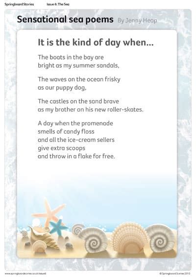 Springboard Stories Sensational Sea Poems