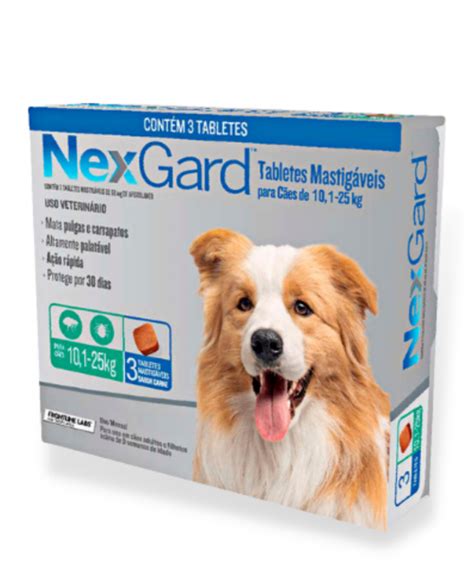 Nexgard Antipulgas Cães De 10 A 25 Kg Caixa Com 3 Tabletes