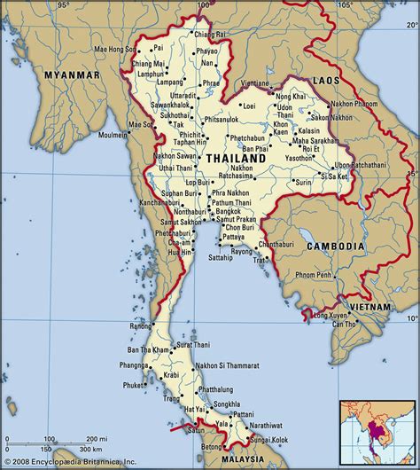 Thailand Map In World Map
