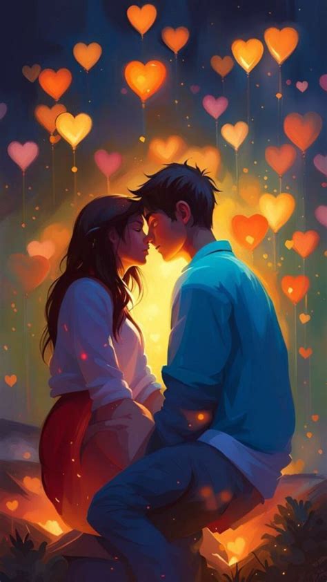 true love romantic animated couple images hd anime wallpaper picktura