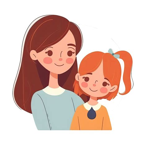 Mother And Daughter Cartoon 21665570 Png