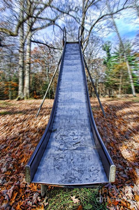 Metal Slide In Childrens Playground Photograph By Jill Battaglia