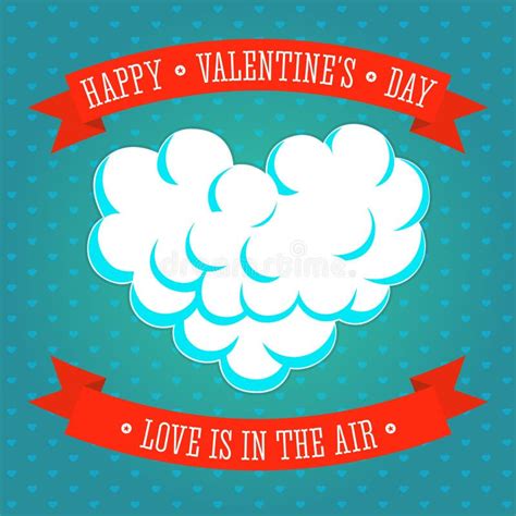 Valentines Day Love Is In The Air Greeting Card Stock Vector