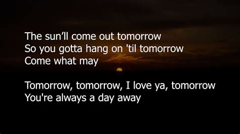 Tomorrow Annie Lyrics Youtube