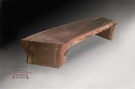 Ash slab live edge coffee table. Folded Slab Live Edge Coffee Table - Jeffrey Greene