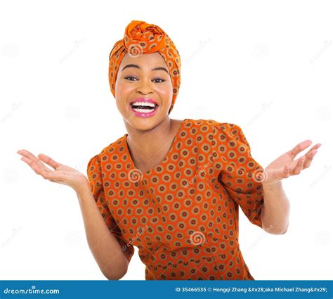 Excited African Woman Stock Image Image Of Ethnicity 35466535