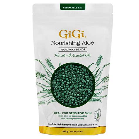 Gigi Hard Wax Beads Nourishing Aloe 396 G14 Fl Oz 71606
