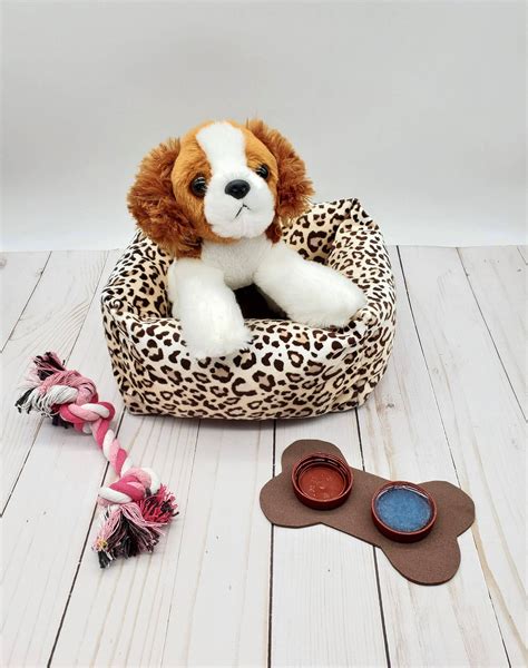 American Girl Pets 18 Inch Doll Pets 14 Inch Dolls Pet Bed Dog Etsy
