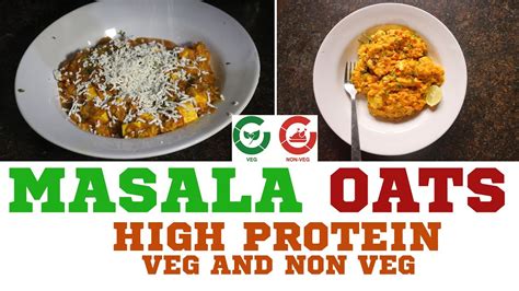 Masala Oats Veg And Non Veg High Protein Indian Food The Protein