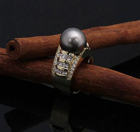 Black Tahitian Pearl Ring Albert Kas Jewelry Master Jeweler