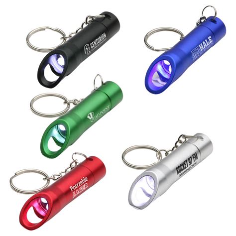 Custom Aluminum Led Opener Keychains Keychain Flashlights