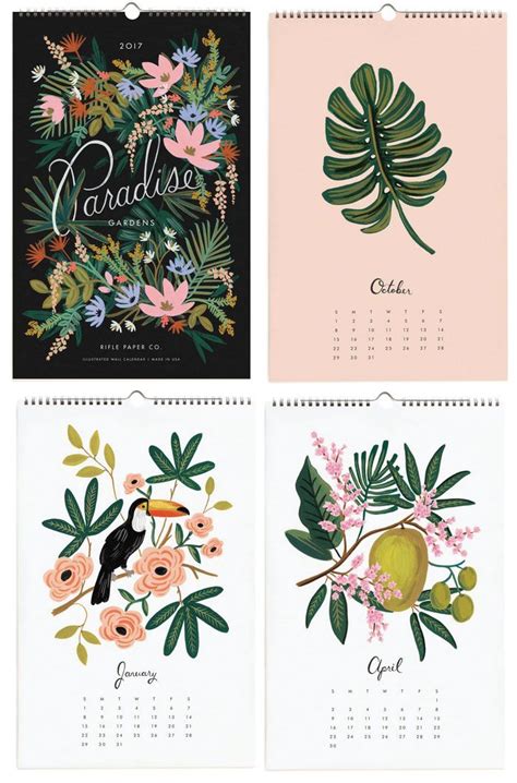17 Beautiful Calendars For 2017 Beautiful Calendar Diy Craft