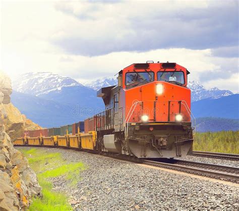 Long Freight Train Stock Photo Image Of Industry Heavy 114243514