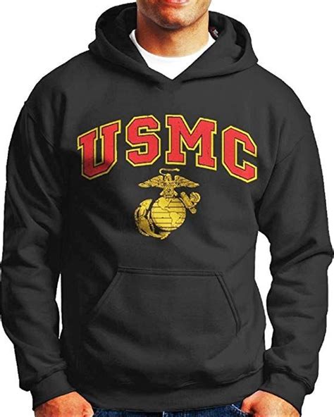 Armed Forces Apparel Usmc Marines Black Hoodie Medium
