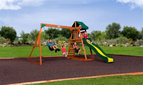 Considering what you get, this swingset is priced well. Backyard Discovery Prescott Cedar Wooden Swing Set