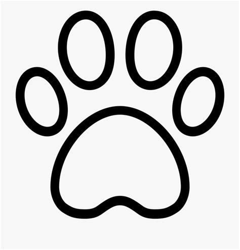 Outline Dog Paw Print Paw Print Outline Free Animals Icons The