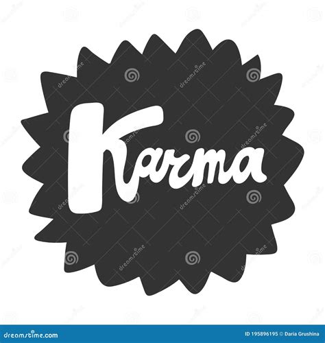 Karma Cartoon Illustration Fashion Phrase Cute Trendy Style Design