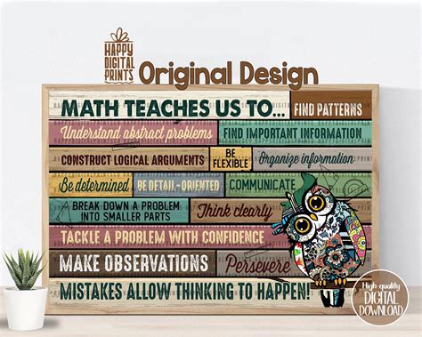 Math Poster Math Classroom Poster Educational Poster Math Etsy