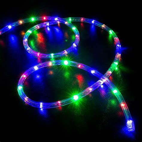 10 Multi Color Rgb Led Rope Light Home Outdoor Christmas Lighting