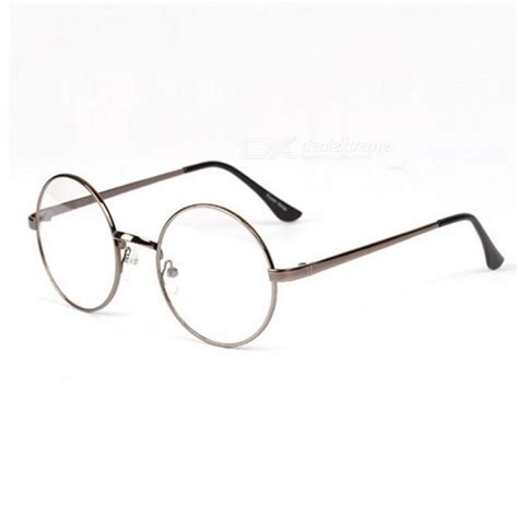 Fashion Retro Round Circle Metal Frame Eyeglasses Clear Lens Eye