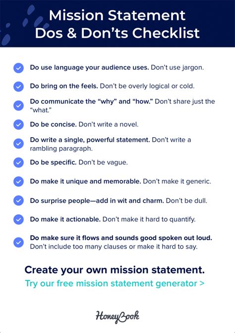 25 Powerful Mission Statement Examples You Wont Forget Honeybook