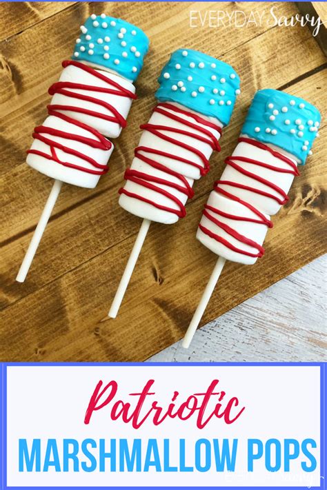 This Easy Patriotic Dessert Of Marshmallow Pops Is Perfect For A Fourth