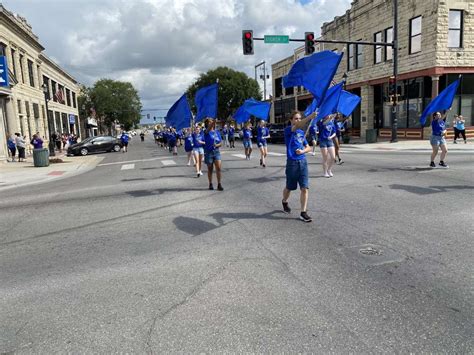 Marching Band Performs Downtown