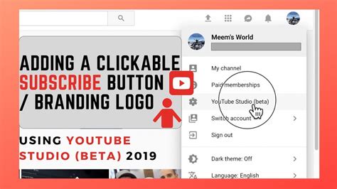 How To Add A Clickable Subscribe Button Logo Branding Icon Youtube