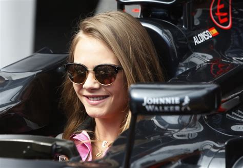 Cara Delevingne At Mclaren Honda Garage In Pitlane At Monaco Formula