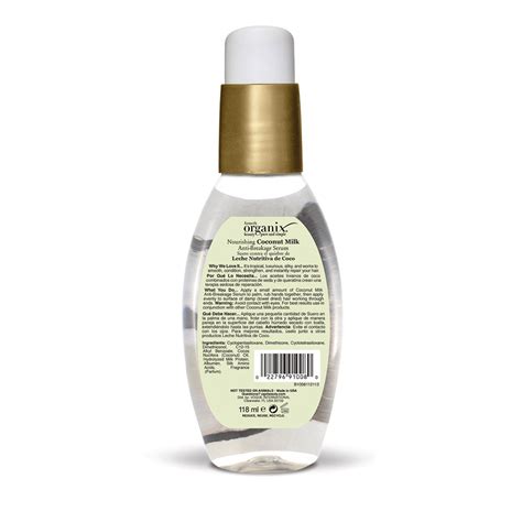 Find many great new & used options and get the best deals for ogx coconut milk anti breakage serum 4 oz. OGX Nourishing + Coconut Milk Anti-Breakage Serum, 4 Ounce ...