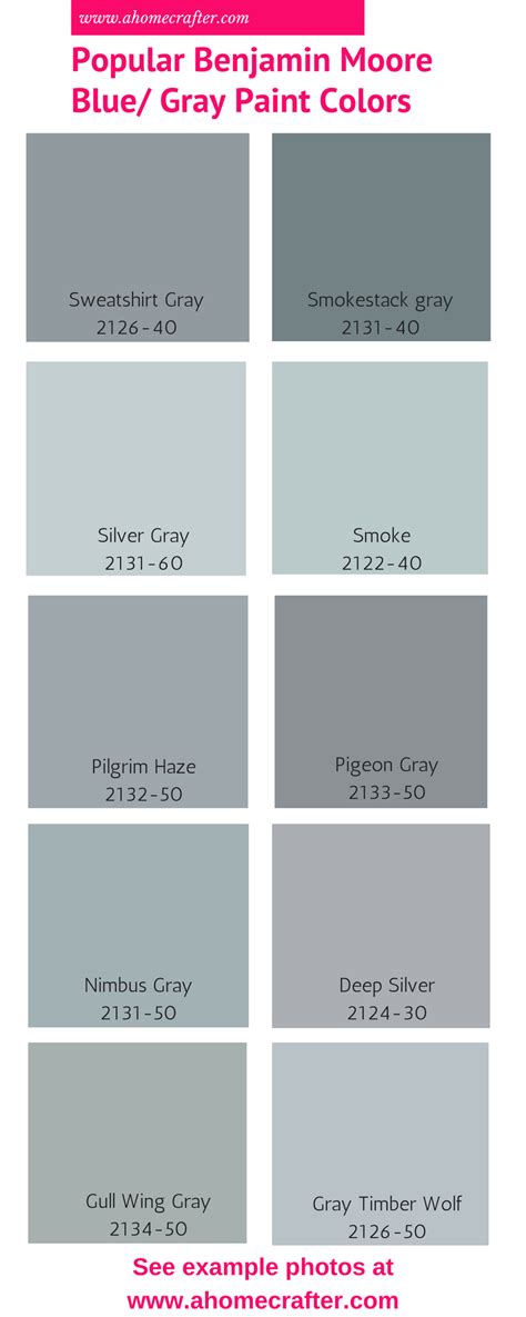Popular Benjamin Moore Bluegray Paint Colors A Home Crafter Blue