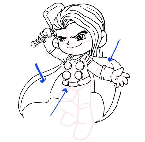 5 Easy Steps To Draw Chibi Thor Characters Digiblon