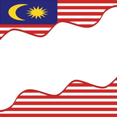 Malaysia Flag Ribbon Border Frame Vector 27481204 Vector Art At Vecteezy